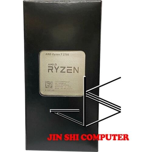 AMD Ryzen 7 2700 R7 2700 3.2 GHz Eight-Core Sinteen-Thread CPU Processor L3=16M 65W YD2700BBM88AF Socket AM4 New but without fan