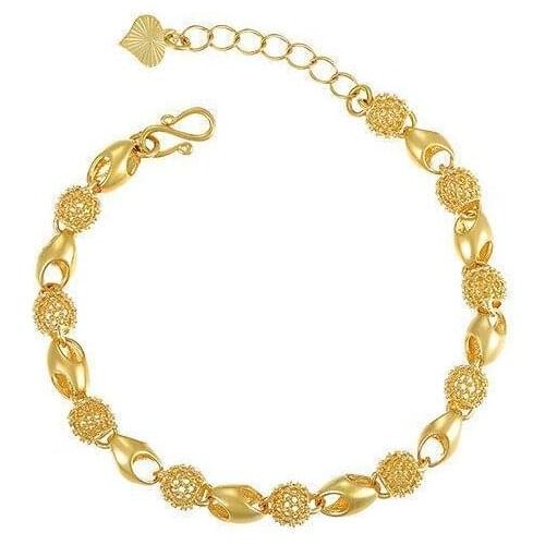 Jewelry Simple Ins Beads Hollow Glossy Exquisite Bracelet Electroplated Factory Wholesale Womens Bracelet