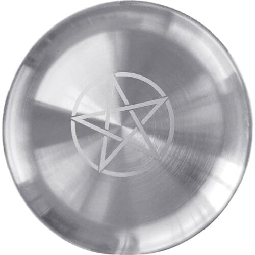 Q9QF Astrology Star Print Candlestick Table Altar Plate Tile Divination Round Metal Storage Plate Candle Holder Ritual Tray