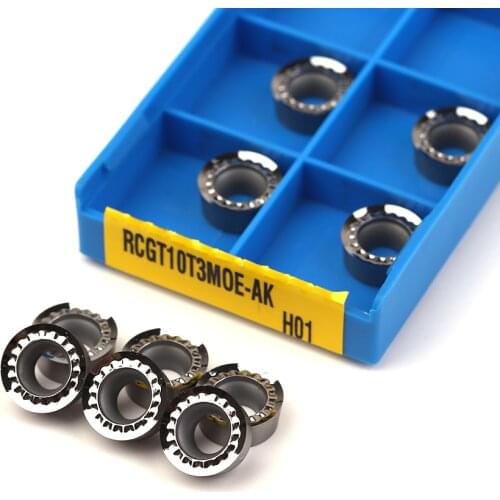 RCGT1204 RCGT10T3 0702MO AK H01 face milling cutter milling blade CNC milling cutter lathe lathe machining AL + TIN alloy wood
