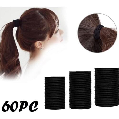 60Pcs Kids Scrunchie Women Girls Elastic Rubber HairBand Gum Tie Headband Hair Ring Rope Ponytail Holder Cute Hair Accessories