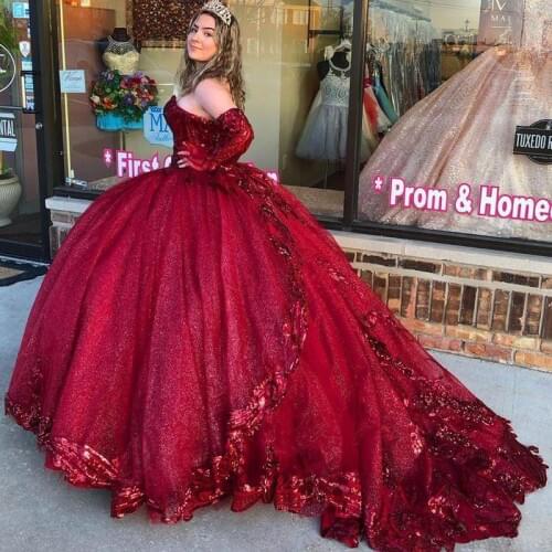 Ball gown prom dresses 2020 sweetheart neckline lace appliques sequins puffy floor length long evening dresses gowns