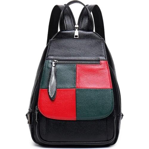 Soft Leather Cowhide Fashion Bag Classical Large Capacity Leisure Leisure Travel Bag Cowhide Retro Handmade Bagpack