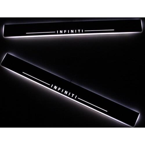 SNCN LED Car Scuff Plate Trim Pedal Door Sill Pathway Moving Welcome Light For Infiniti G25 G37 2010 2011 2012 2013 Accessories