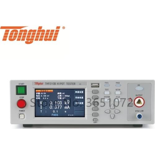 TH9310B TFT-LCD Display AC Hipot Tester with AC Current 0-10mA, AC Voltage 5000V