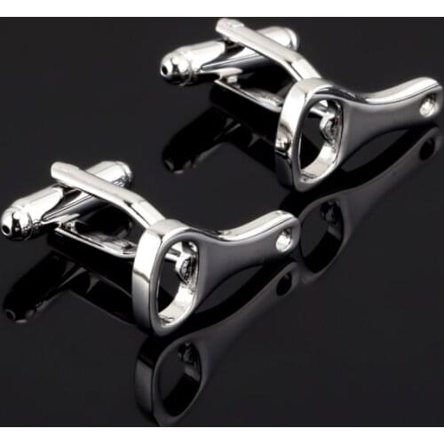 High quality fashion mens shirts Cufflinks Beer bottle opener Cufflinks silvery brass material wholesale and retail