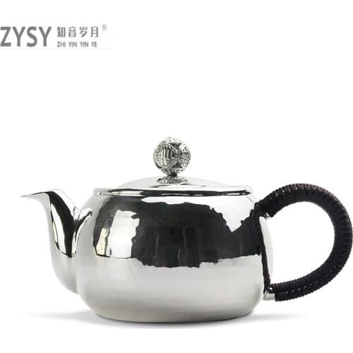 High grade 999Silver made Tea Kettle Kung Fu Tea gift for family and friends kitchen office tea set