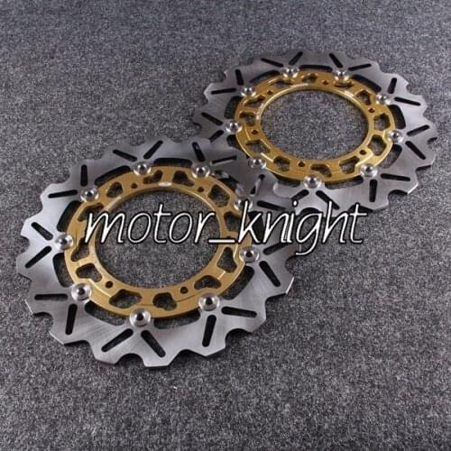 Gold Front Motorcycle Brake Rotors for Yamaha 98-03 YZF-R1 & 99-02 YZF R6 & 99-11 XJR 1300