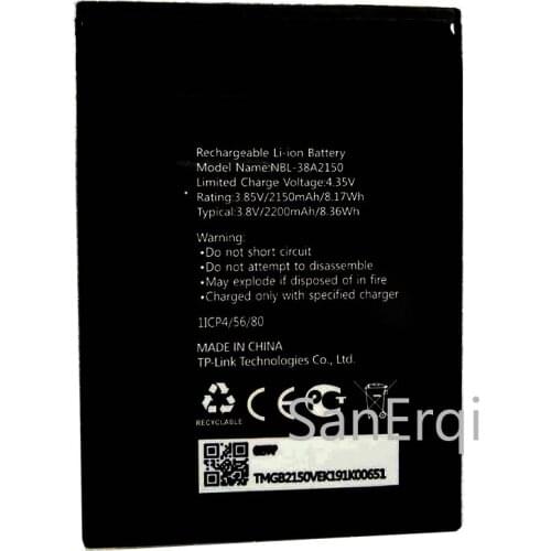 10pcs 2150mAh NBL-38A2150 c7lite Replacement Battery For TP-link Neffos c7lite NBL-38A2150 Li-polymer Bateria Battery