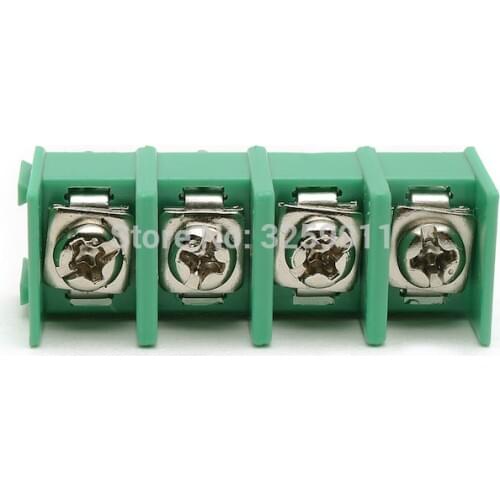 100PCS KF 8500 Green Copper 4Pin Screw Terminal Block Connector 300V 20A Fence Type Connection 8.5 MM PCB Terminal Split Joint