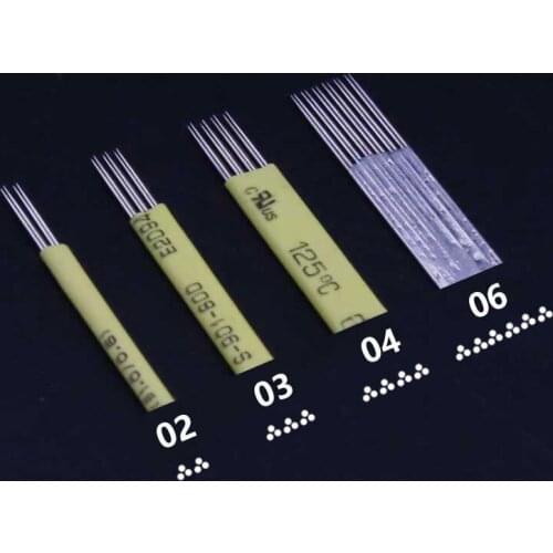 100 pcs Superfine Permanent Makeup Eyebrow Tatoo Blade Microblading Needles For 3D Embroidery Manual Tattoo Pen