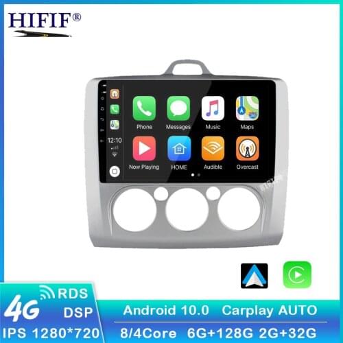 2G+32G Android 10 DSP For ford focus 2 Mk2 2004-2011 Car Radio Multimedia Video Player Navigation GPS RDS 2 din dvd Carplay