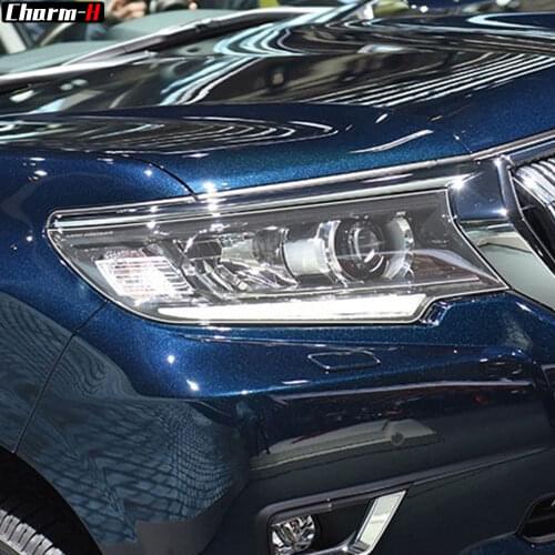 2X Car Headlight Self Healing Protective Film Transparent TPU Decal Sticker for Toyota Land Cruiser Prado 150 2018 2019 2020