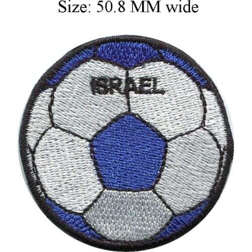 50.8MM wide ISRAEL patch of soccer ball cloth patch/football/iron on