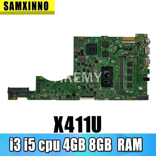 Akemy For Asus X411 X411U X411UN X411UQ Laptop Motherboard X411UA MainBoard Tested W/ i3 i5 cpu 4GB 8GB RAM