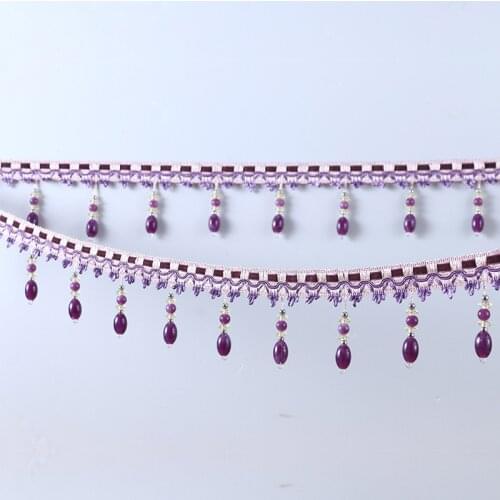 Purple/Green/Beige/Golden Jade Crystal Beads Curtain Accessories Lace Accessories Decoration Beads for the Bottom of Curtains#VT
