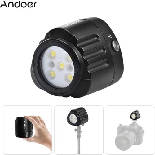 Andoer LED Video Light for GoPro DSLR Cameras Smartphone Drone Photography Professional Waterproof LED Fill-in Light SL18 Diving