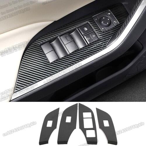Car Window Lifter Switch Control Panel Cover Decoration for Toyota Rav4 2020 2021 Xa50 Interior Accessories Auto Styling Parts