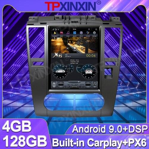 4+128G For Nissan Tiida 2008-2011 Android 9.0 Tesla Vertical Screen Car Stereo Player Carplay GPS Navigation Head Unit DVD