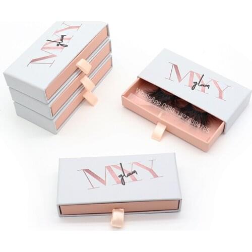 Eyelash Case With Brand Name Mink Eyelashes Wholesale 3D Mink Lashes With Box Custom Lashbox Packaging With Logo Makeup Tools