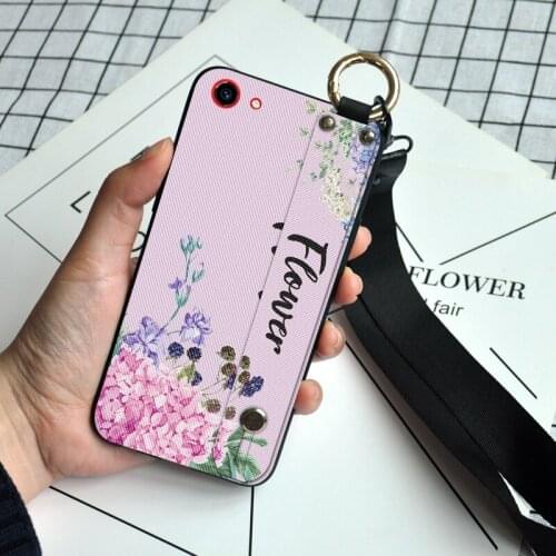 Wrist Strap Case For Vivo V5 Lite V7 Plus V9 Phone Cover Necklace Lanyard For Vivo Y66 Y67 Y75 Y79 Y81 Y83 Pro Y85