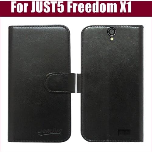 Hot sale! JUST5 Freedom X1 Case,6 Colors High Quality Fashion Flip Leather Protective Case For JUST5 Freedom X1 Cover Phone Bag