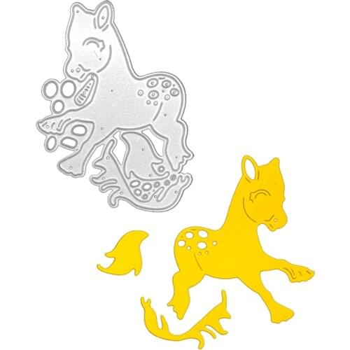 Julyarts Small Horse Stencil Scrapbooking Mold For Stencils Scrapbooking Engraving Diy Craft Paper Cards Album Decoration Metal