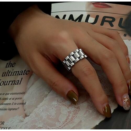Titanium Steel Rings Men Women Exaggerated Texture Heavy Industrial Combination Handmade Titanium Steel Ring