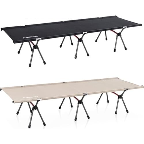 Oxford Cloth Compact Folding Camping Cot Outdoor Portable Camp Bed Heavy Duty Mat Ultralight Military Travel Sleeping Cushion