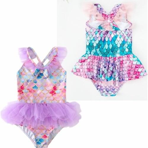 3-8y Summer Chidlren Swimsuit Swimwear And Swimming Trunks Little Girl Bikini Girls Beachwear Girls Dress Kids Swimwear