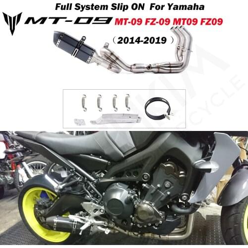 MT09 FZ09 Motorcycle Exhaust muffler pipe exhaust Full System Slip On For yamaha FZ-09 MT-09 MT 09 2014-2019 XSR900 exhaust