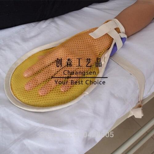 Health care constraints of the hand with rope fixed against the agitation ,elderly patient care in bed