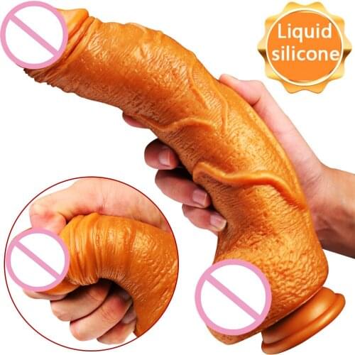 Huge Realistic Penis Silicone Dildo Soft Penis Vagina G-spot Stimulator Powerful Suction Cup Adult Masturbator Sex Toy For Woman
