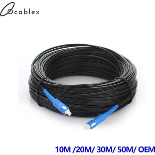 Outdoor Drop Cable SC UPC Simplex FTTH Drop Patch Cable Singlemode Single Fiber Fiber Optic Patch Cord