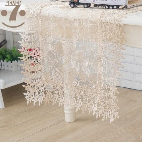 Excellent Wedding Party Banquet Birthday Festival Decor Embroidered Modern Table Runner Luxury Lotus Embroidery Table Cover