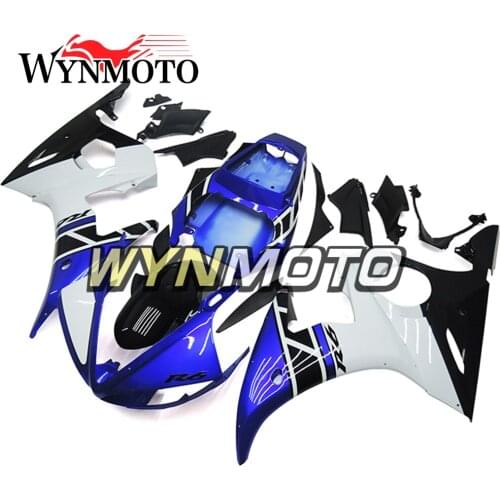 Blue White Complete ABS Injection Plastics Fairings For Yamaha YZF R6 Year 2005 Motorcycle Fairing Kit Cowlings Body Frames