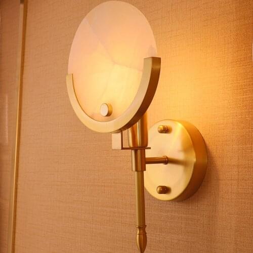 Modern Golden Wall Lamp for Bedroom Decoration,Creative Bedside Lamp American Minimalist Corridor Small Wall Lamps Light Fixture