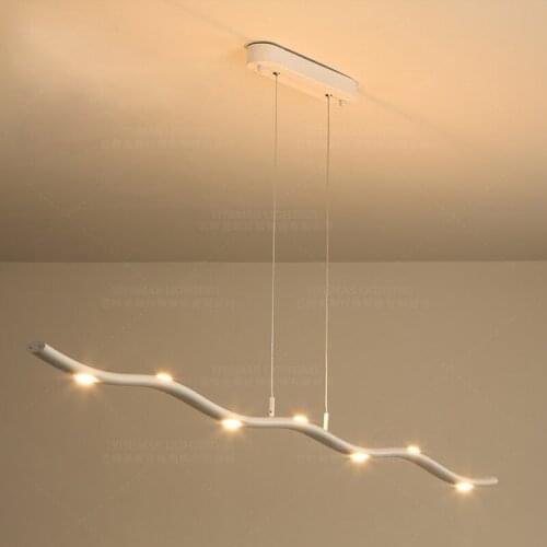 Modern white kitchen pendant lights nordic restaurant hanging remote lamps loft aluminum suspension lamp in dining shopping mall