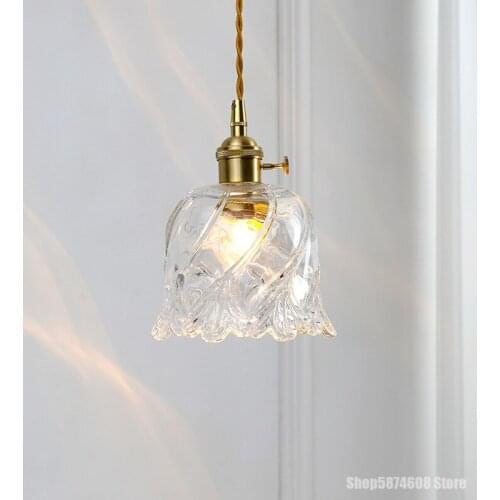 Nordic Glass Brass Pendant Lights Restaurant Bar Coffee Shop Decoration Hanging Lamps Living Room Kitchen Modern Light Fixture