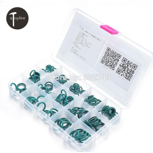 Top Quality 150 PCS 15 Sizes FKM O-Ring Washer Sealing Assortment Rubber O Ring Kit Seals Set Hand DIY Tools Rubber O-Ring