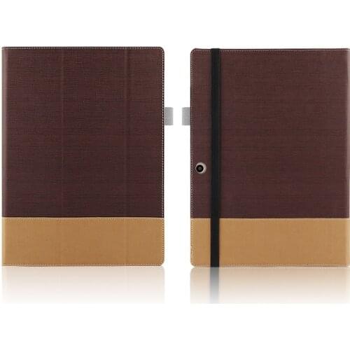 High Quality 3-Folder Canvas Folio Stand PU Leather Skin Shell Funda Cover Case For Lenovo Miix520 Miix 520 12.2 inch Tablet