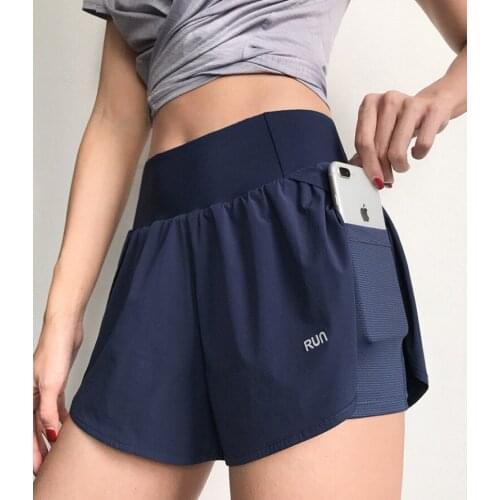 Womens Sports shorts summer light proof running fast dry GYM fitness shorts in pocket training high waist girls Yoga leggings