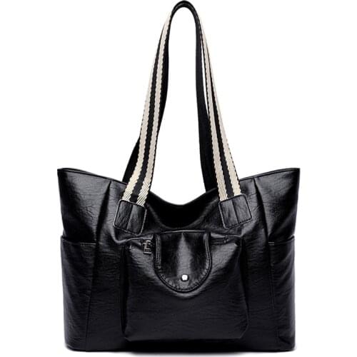 PU Women Bags Bucket Bag Fashion Solid Shouder Bags for Ladies Casual Top-handle Totes Bags Black Beige Hasp Crossbody Bags