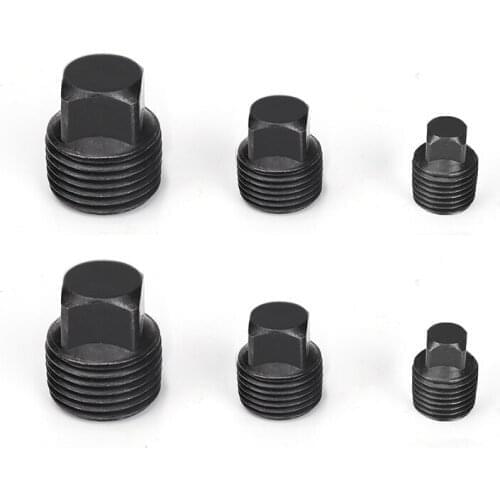 1/8" 1/4" 3/8" 1/2" 3/4" 1" NPT Male Carbon Steel End Plug With Flange Hex Head Hydraulic