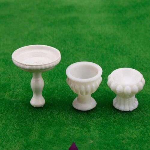 10pcs/lot 1/100-1/200 White Plastic Scale Model Craft Vase For Kits Toys Landscape And Architecture Diorama