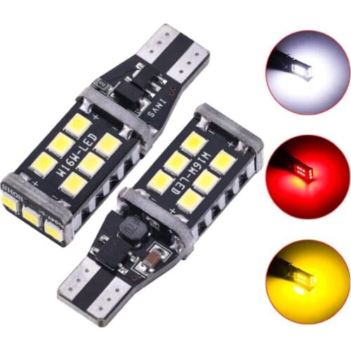 100Pcs/Lot Wholesale T15 W16W 15SMD 2835 LED Canbus Error Free Car Bulbs 12V For ReverseLights TailLights Brake Lights