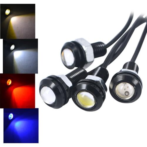 2 pcs Ultra-thin 18mm Car Eagle Eye Light Waterproof Eagle Eye LED Running Light Parking Light Car LED Running Brake Lamps