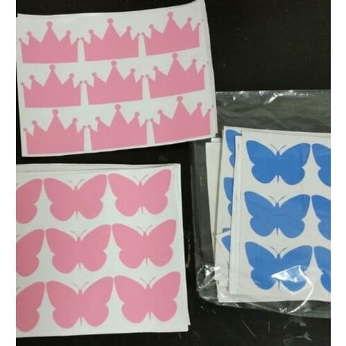 24 Crown Labels for Drink Cup Mason Jar Girly Chalk Sticker diy Royal Tea Party Princess Birthday Party Favor Baby Shower idea