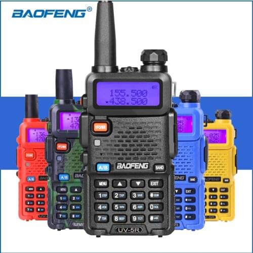 Baofeng UV-5R Two Way Radio Mini Portable 5W Dual Band VHF UHF Walkie Talkie UV5R 128CH FM Transceiver Hunting Ham Radio Scanner