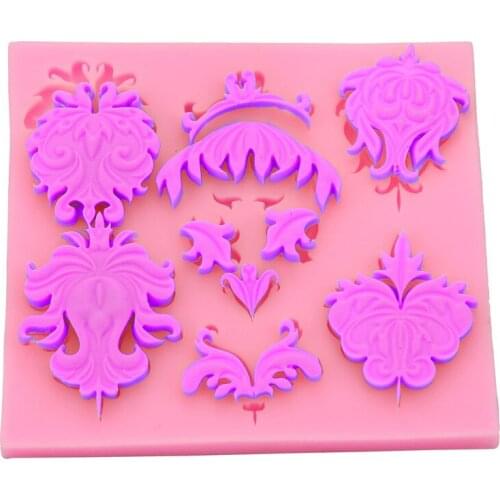 European relief DIY embossed flame cake mold silicone sugar baking tool chocolate candy clay mold